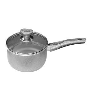  ГРАНИТНА КАСЕРОЛА  18 СМ  СЪС СТЪКЛЕН КАПАК